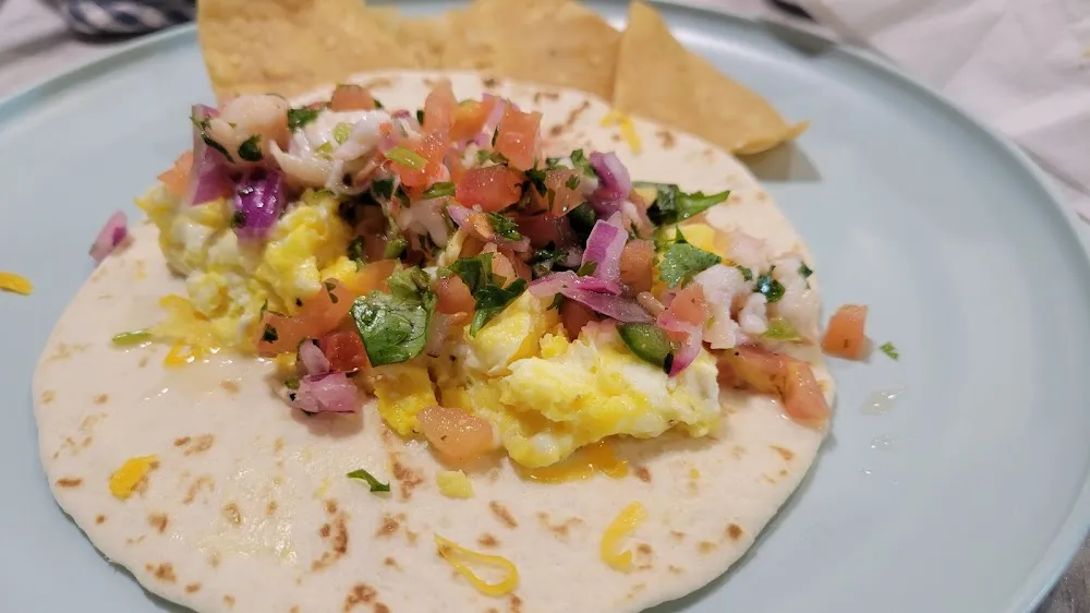 Breakfast Taco from Leftovers